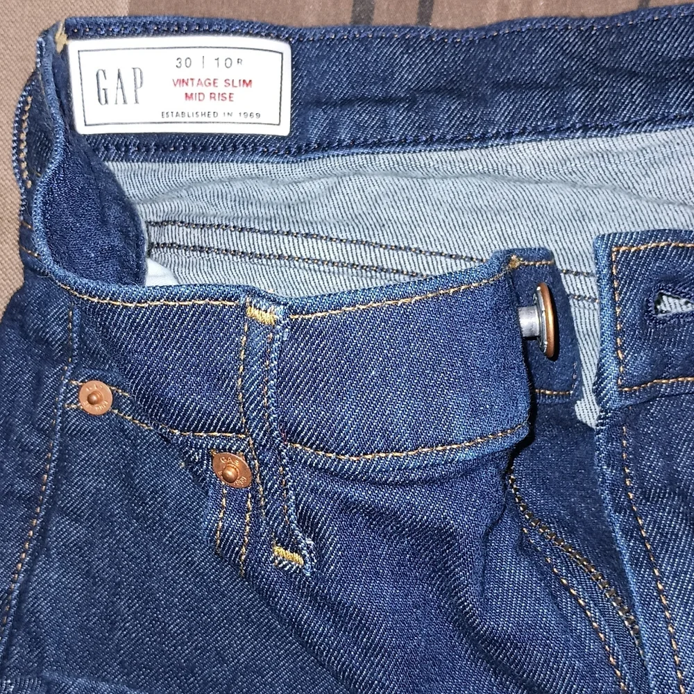 GAP Vintage‎ Slim Mid Rise Jeans Dark Indigo 30/10R